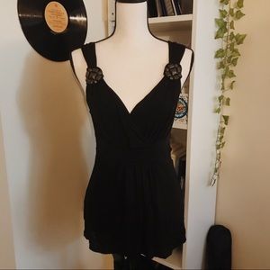 bcbgmaxazria black tank | size xsmall